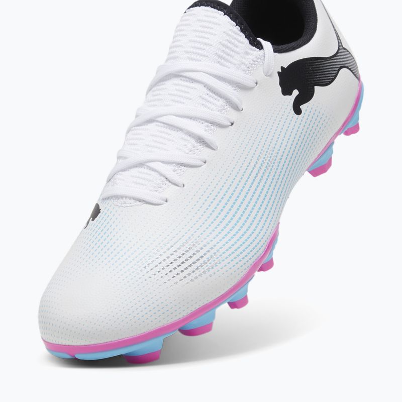 Încălțăminte de fotbal PUMA Future 7 Play FG/AG puma white/puma black/poison pink 12