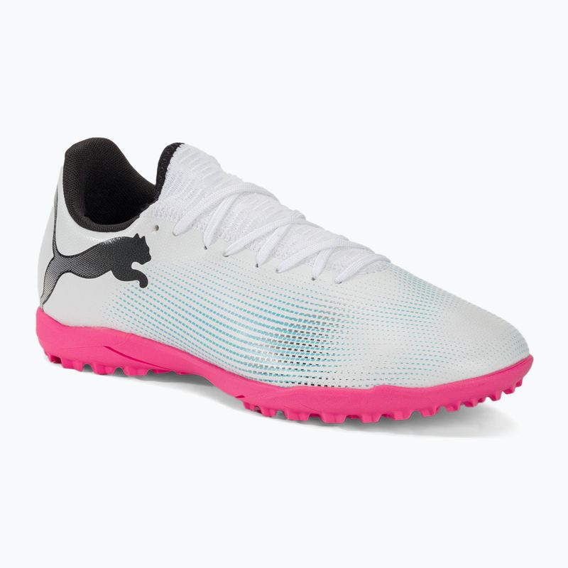 Încălțăminte de fotbal PUMA Future 7 Play TT puma white/puma black/poison pink