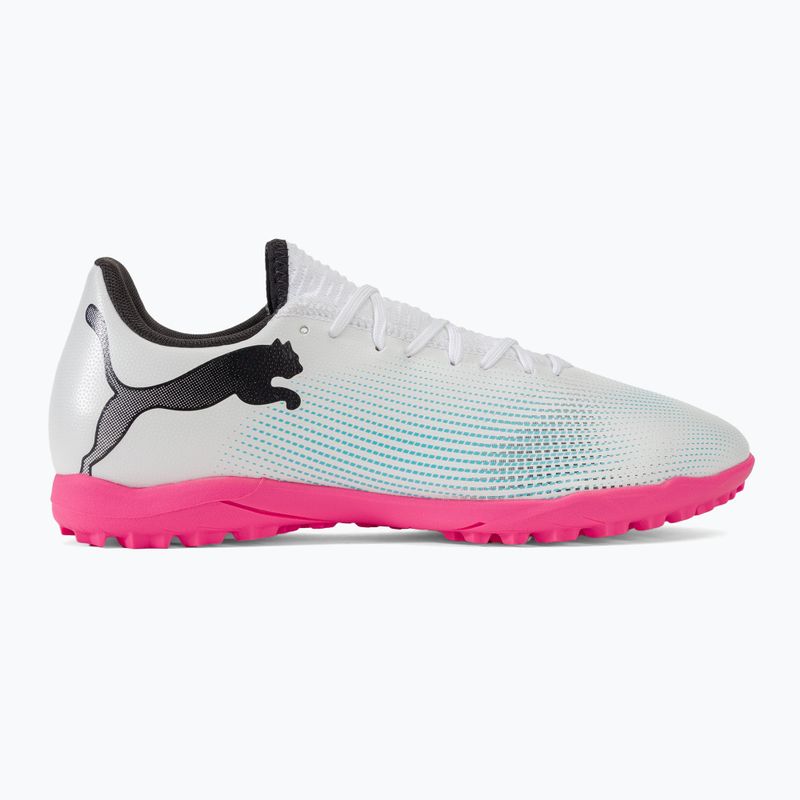 Încălțăminte de fotbal PUMA Future 7 Play TT puma white/puma black/poison pink 2