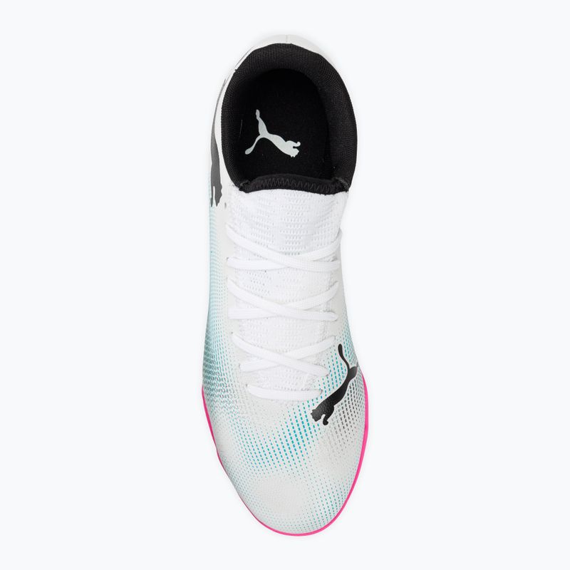 Încălțăminte de fotbal PUMA Future 7 Play IT puma white/puma black/poison pink 5