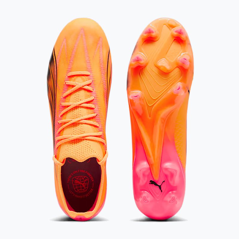Încălțăminte de fotbal PUMA Ultra Ultimate FG/AG sunset glow/puma black/sun stream 11