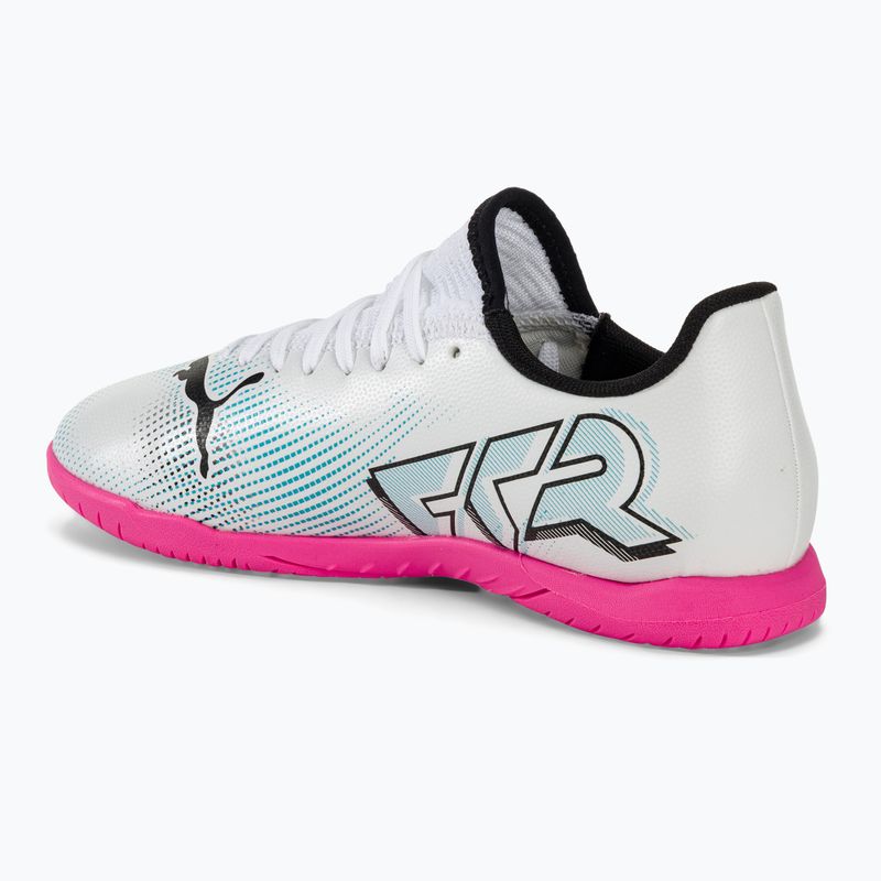 Încălțăminte de fotbal pentru copii PUMA Future 7 Play IT puma white/puma black/poison pink 3