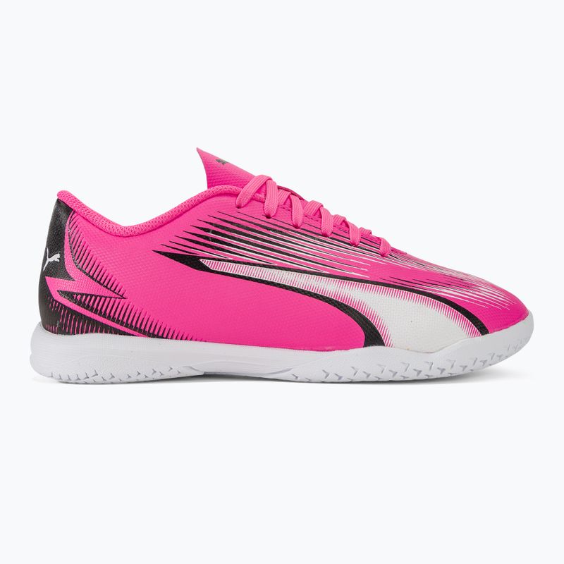 Încălțăminte de fotbal pentru copii PUMA Ultra Play TT Jr poison pink/puma white/puma black 2