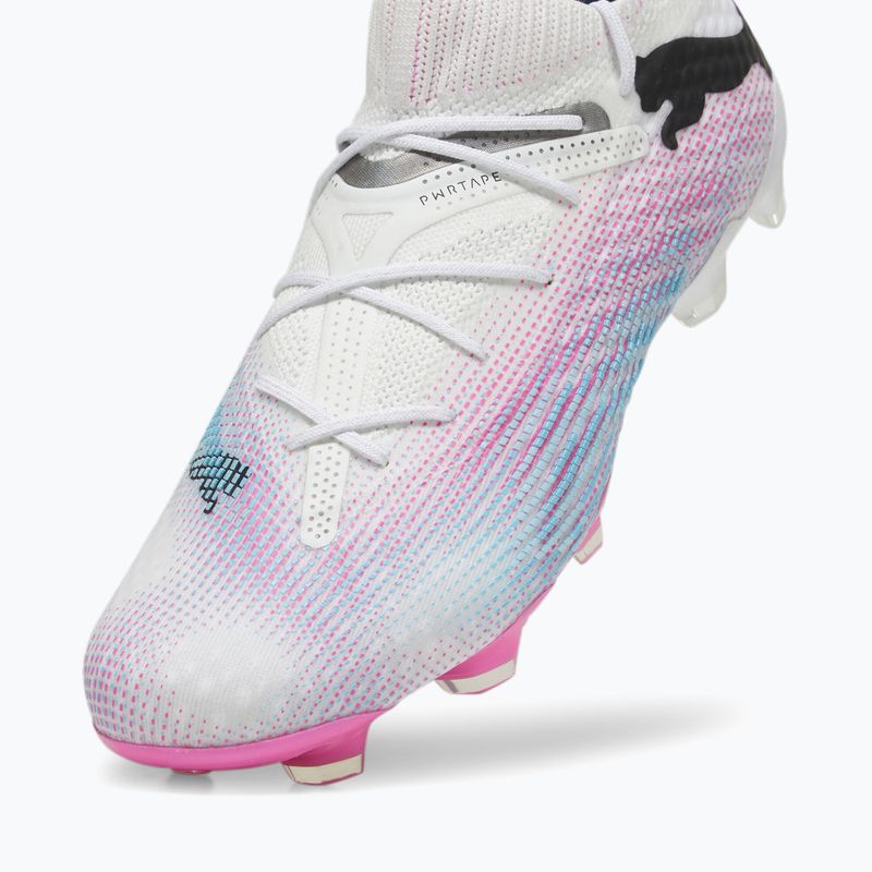 Încălțăminte de fotbal PUMA Future 7 Ultimate FG/AG puma white/puma black/poison pink 9