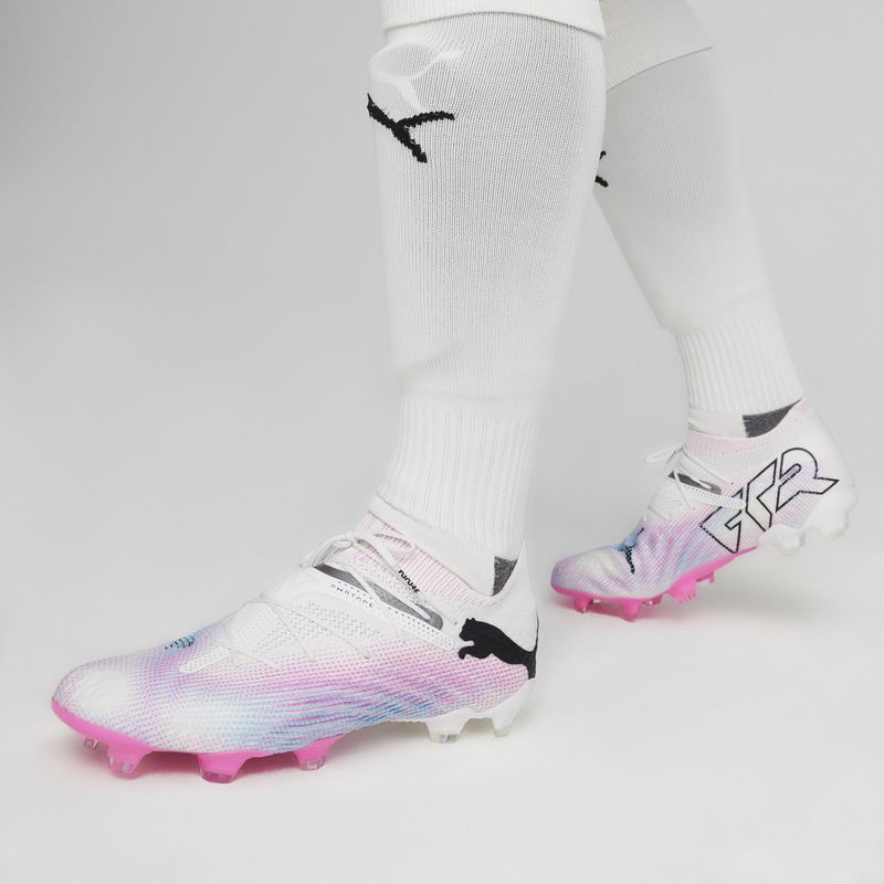 Încălțăminte de fotbal PUMA Future 7 Ultimate FG/AG puma white/puma black/poison pink 13