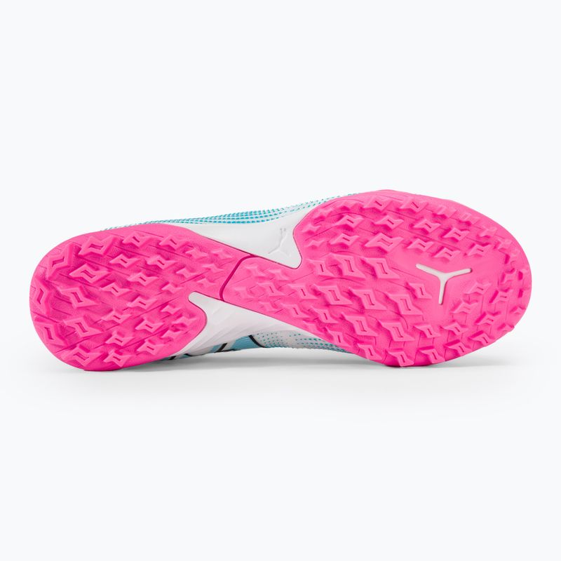 Încălțăminte de fotbal pentru copii PUMA 7 Match TT + Mid puma white/puma black/poison pink
