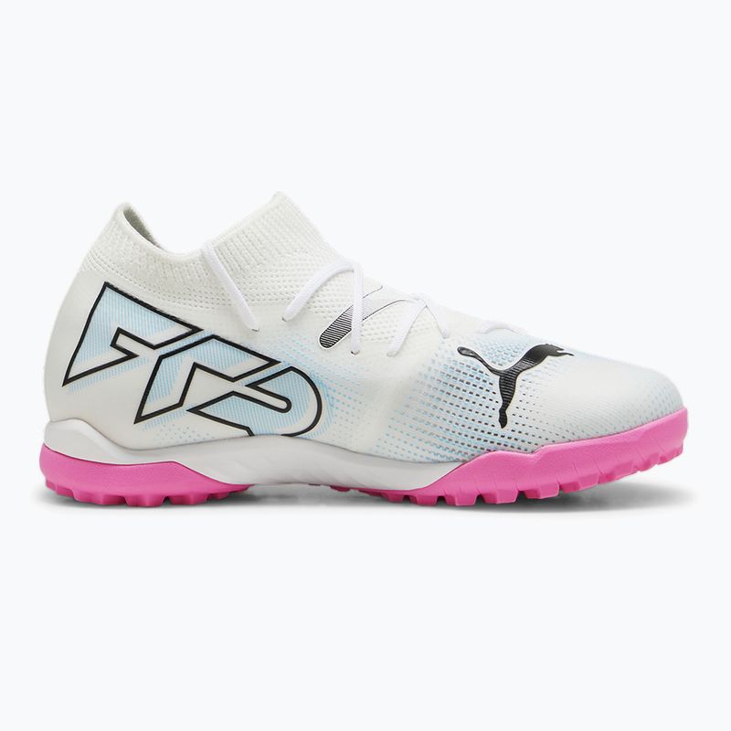 Încălțăminte de fotbal pentru copii PUMA 7 Match TT + Mid puma white/puma black/poison pink