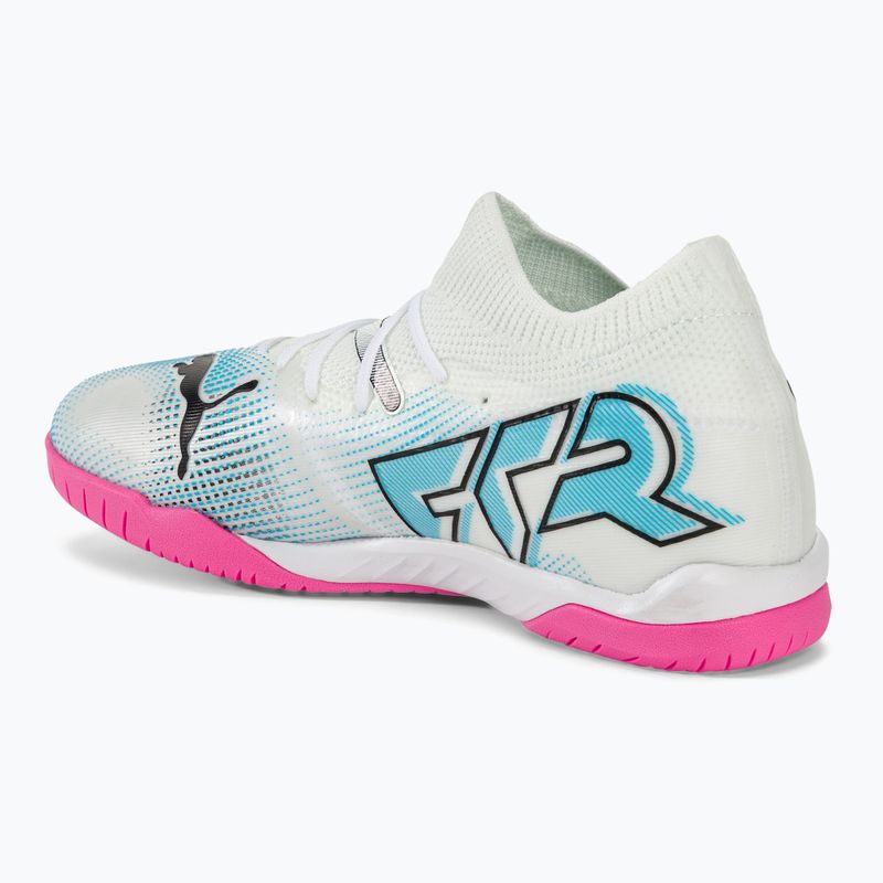 Încălțăminte de fotbal pentru copii PUMA 7 Match IT + Mid puma white/puma black/poison pink