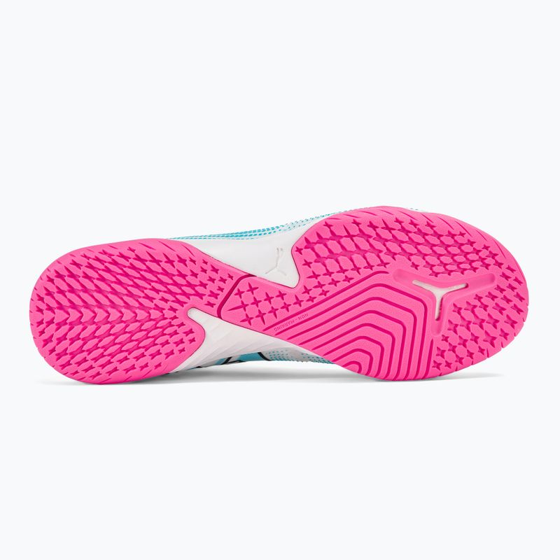 Încălțăminte de fotbal pentru copii PUMA 7 Match IT + Mid puma white/puma black/poison pink