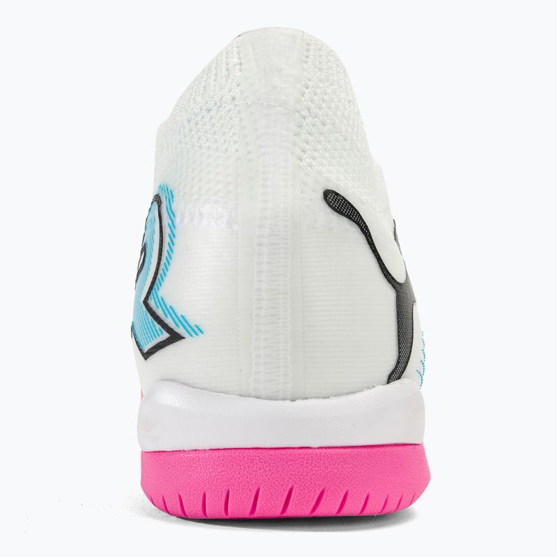 Încălțăminte de fotbal pentru copii PUMA 7 Match IT + Mid puma white/puma black/poison pink