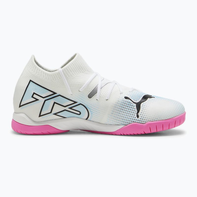 Încălțăminte de fotbal pentru copii PUMA 7 Match IT + Mid puma white/puma black/poison pink
