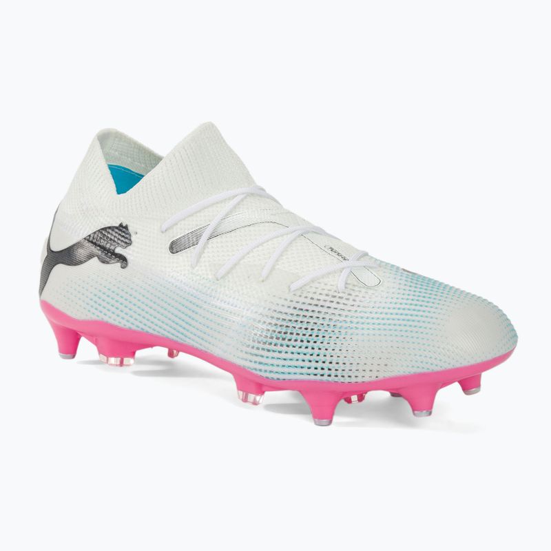 Încălțăminte de fotbal PUMA Future 7 Match MxSG puma white/puma black/poison pink