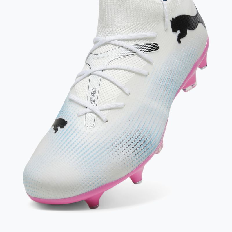 Încălțăminte de fotbal PUMA Future 7 Match MxSG puma white/puma black/poison pink 12