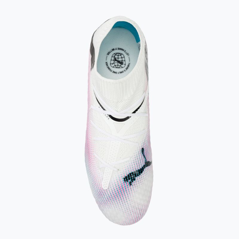 Încălțăminte de fotbal pentru copii PUMA Future 7 Pro FG/AG Jr puma white/puma black/poison pink 5