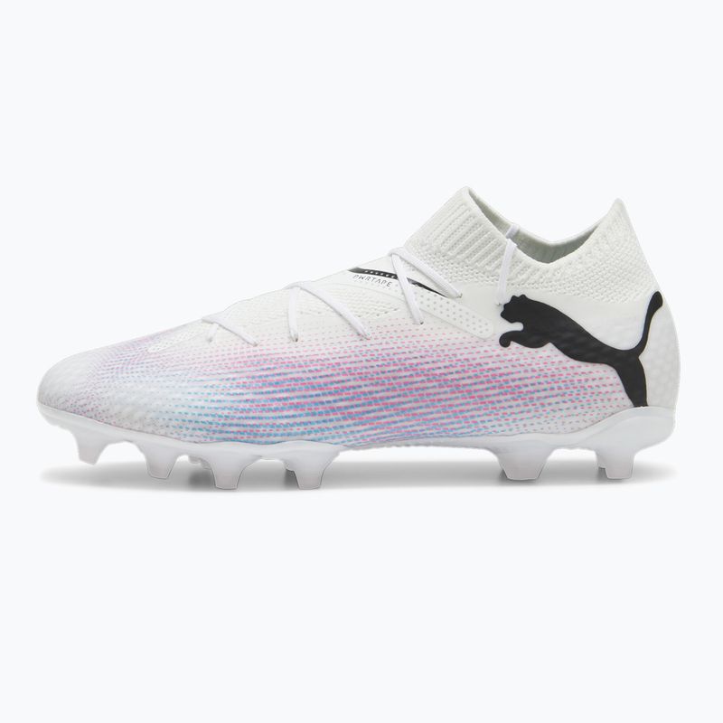Încălțăminte de fotbal pentru copii PUMA Future 7 Pro FG/AG Jr puma white/puma black/poison pink 8