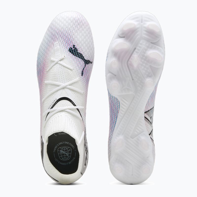 Încălțăminte de fotbal pentru copii PUMA Future 7 Pro FG/AG Jr puma white/puma black/poison pink 11