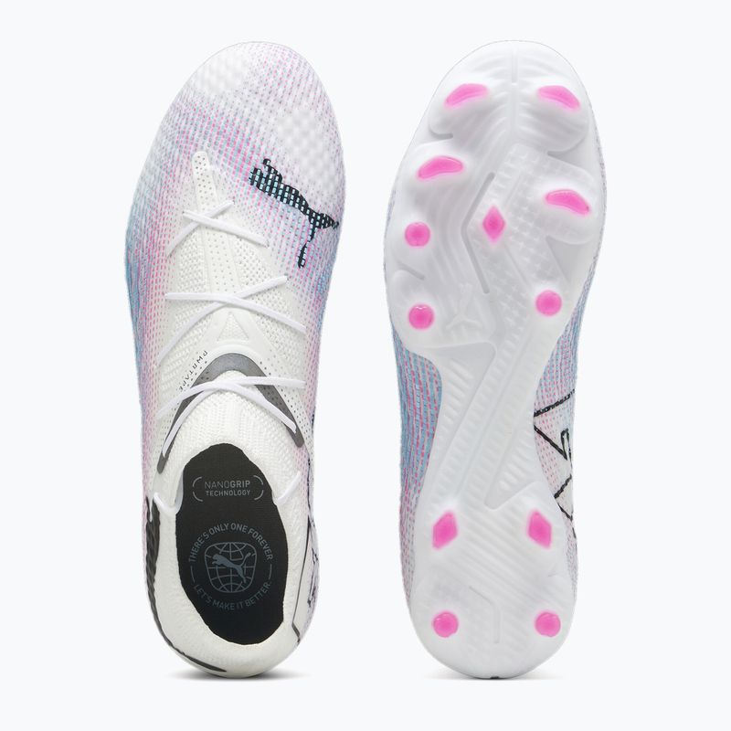 Încălțăminte de fotbal PUMA Future 7 Pro+ FG/AG puma white/puma black/poison pink 11