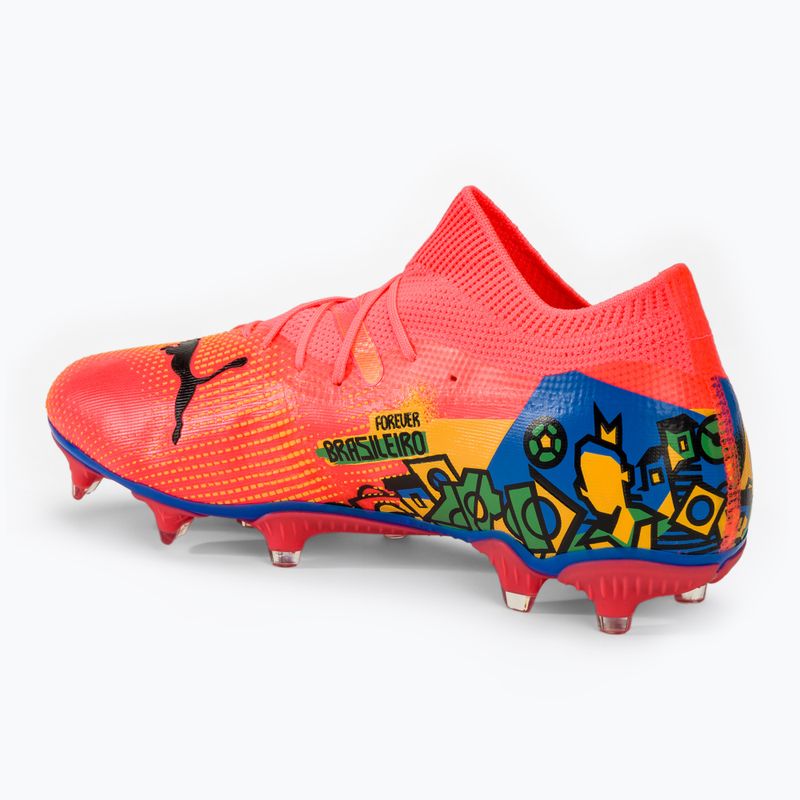 Încălțăminte de fotbal PUMA Future 7 Match Neymar Jr FG/AG sunset glow/black/sun stream/puma green/blue 3