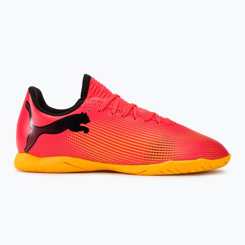 Încălțăminte de fotbal pentru copii PUMA Future 7 Play IT sunset glow/puma black/sun stream 2