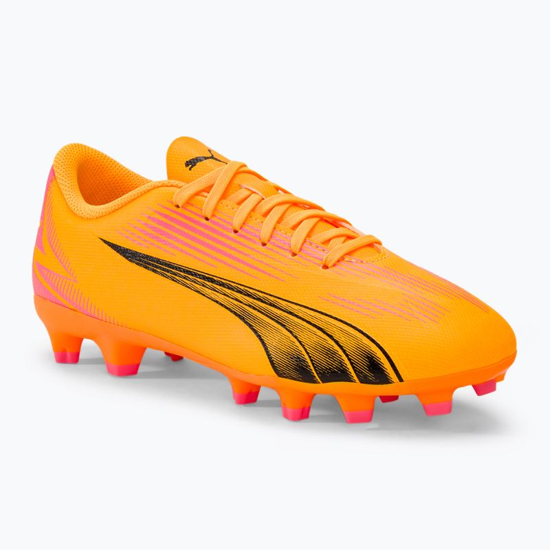 Încălțăminte de fotbal pentru copii PUMA Ultra Play FG/AG Jr sunset glow/puma black/sun stream