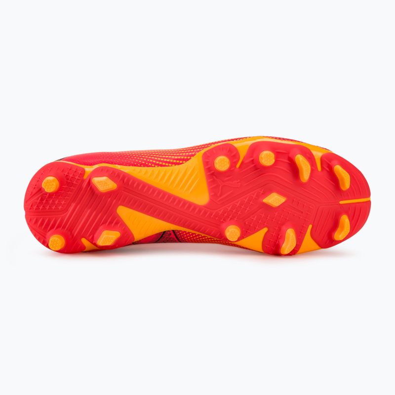 Încălțăminte de fotbal pentru copii PUMA Future 7 Play FG/AG Jr sunset glow/puma black/sun stream