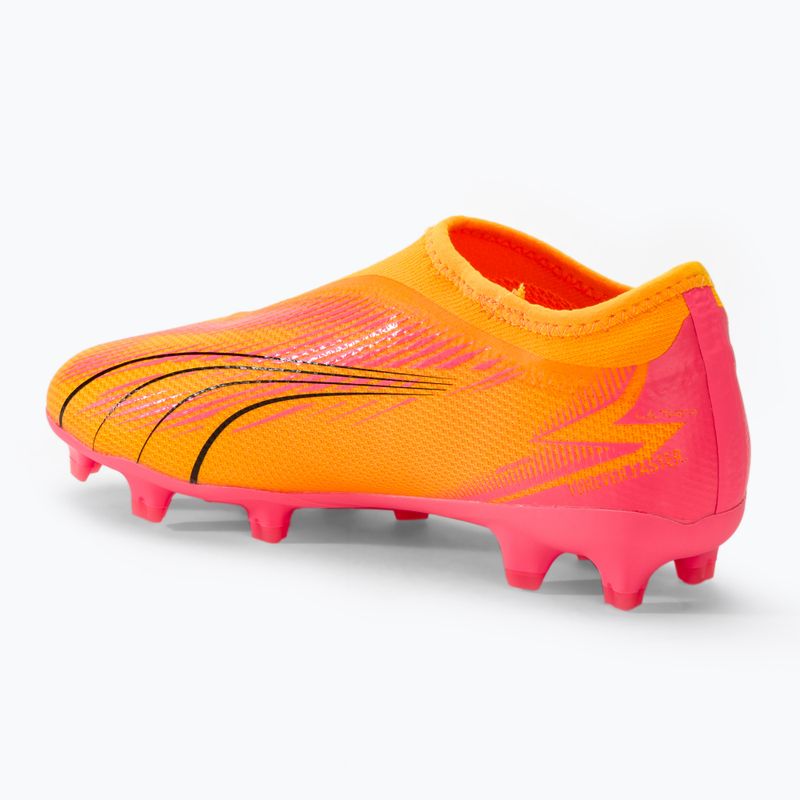 Încălțăminte de fotbal pentru copii PUMA Ultra Match LL FG/AG Jr sunset glow/puma black/sun stream