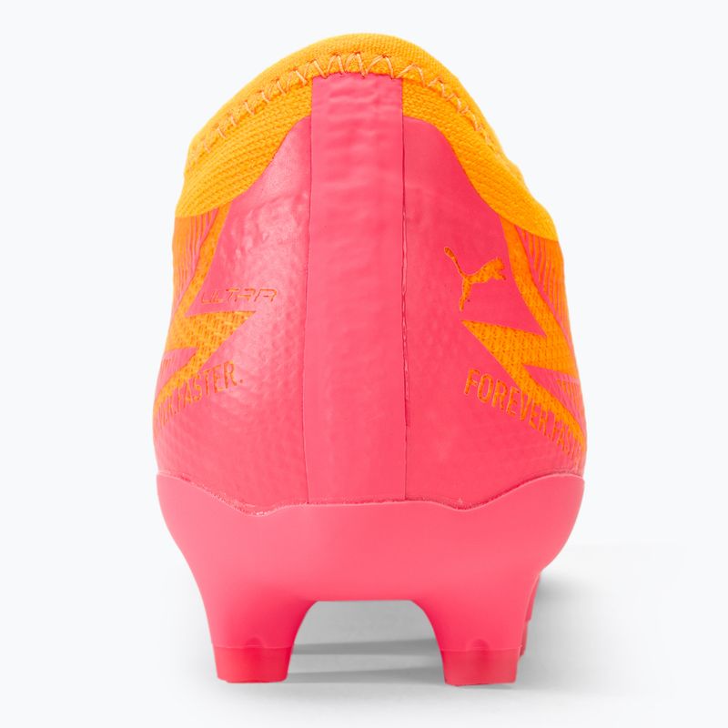 Încălțăminte de fotbal pentru copii PUMA Ultra Match LL FG/AG Jr sunset glow/puma black/sun stream