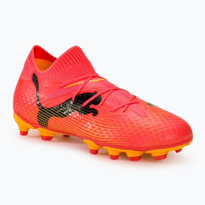 Încălțăminte de fotbal pentru copii PUMA Future 7 Pro FG/AG Jr sunset glow/puma black/sun stream