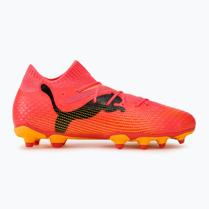 Încălțăminte de fotbal pentru copii PUMA Future 7 Pro FG/AG Jr sunset glow/puma black/sun stream 2