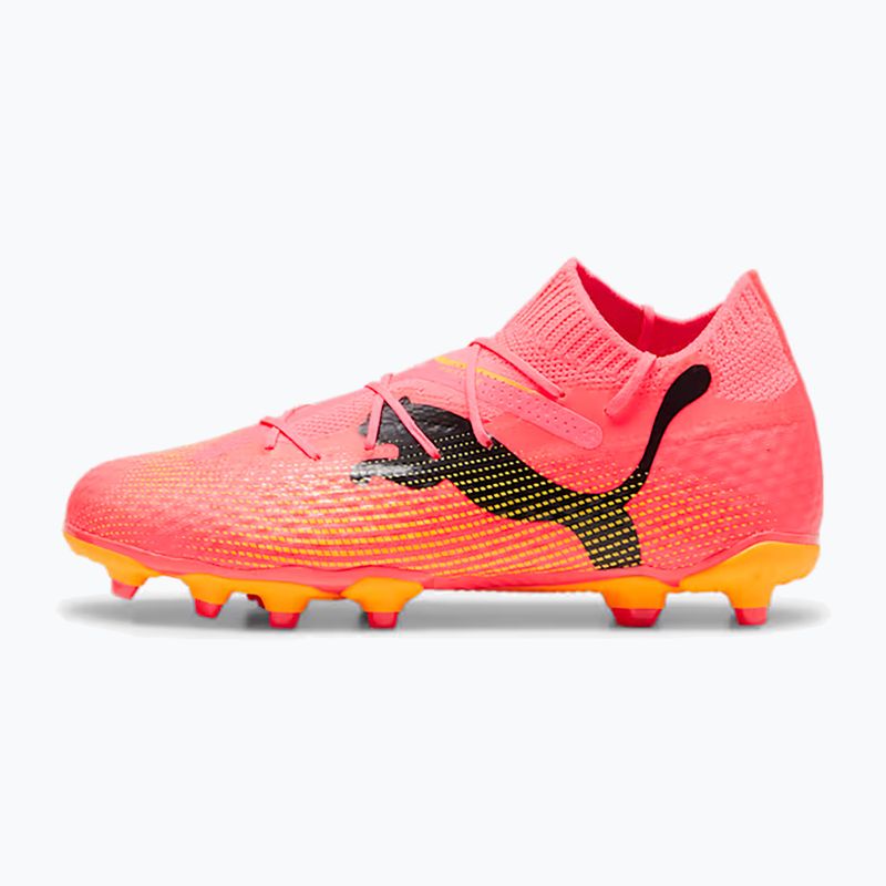 Încălțăminte de fotbal pentru copii PUMA Future 7 Pro FG/AG Jr sunset glow/puma black/sun stream 8