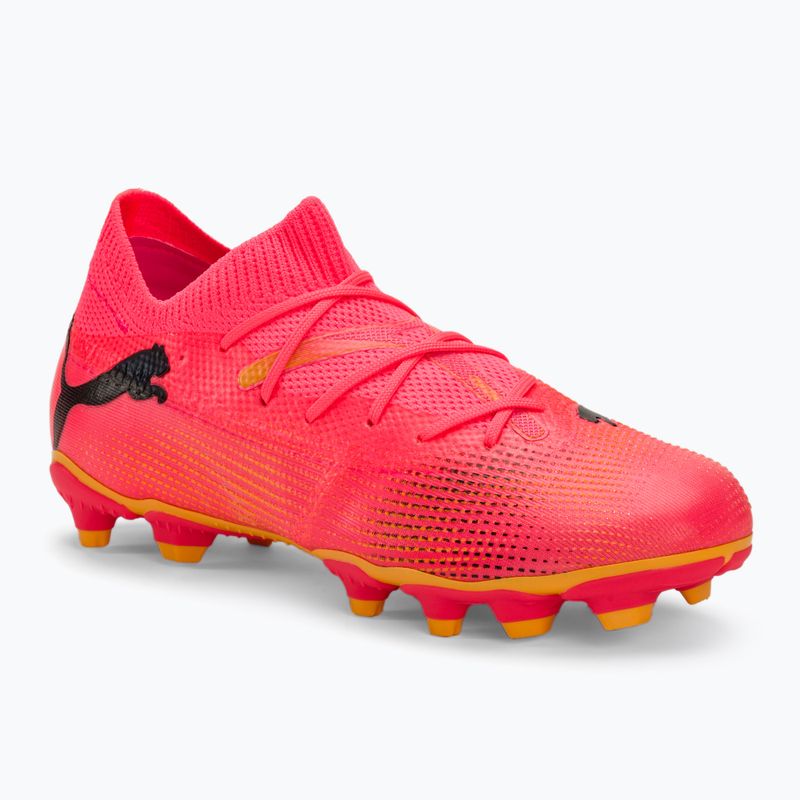 Încălțăminte de fotbal pentru copii PUMA Future 7 Match FG/AG Jr  sunset glow/puma black/sun stream