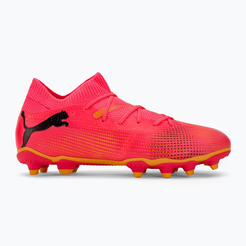 Încălțăminte de fotbal pentru copii PUMA Future 7 Match FG/AG Jr  sunset glow/puma black/sun stream 2