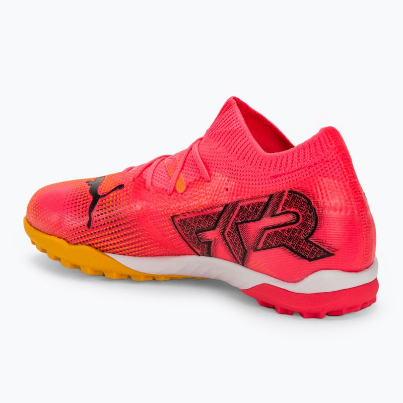 Încălțăminte de fotbal pentru copii PUMA Future 7 Match TT + Mid Jr sunset glow/puma black/sun stream