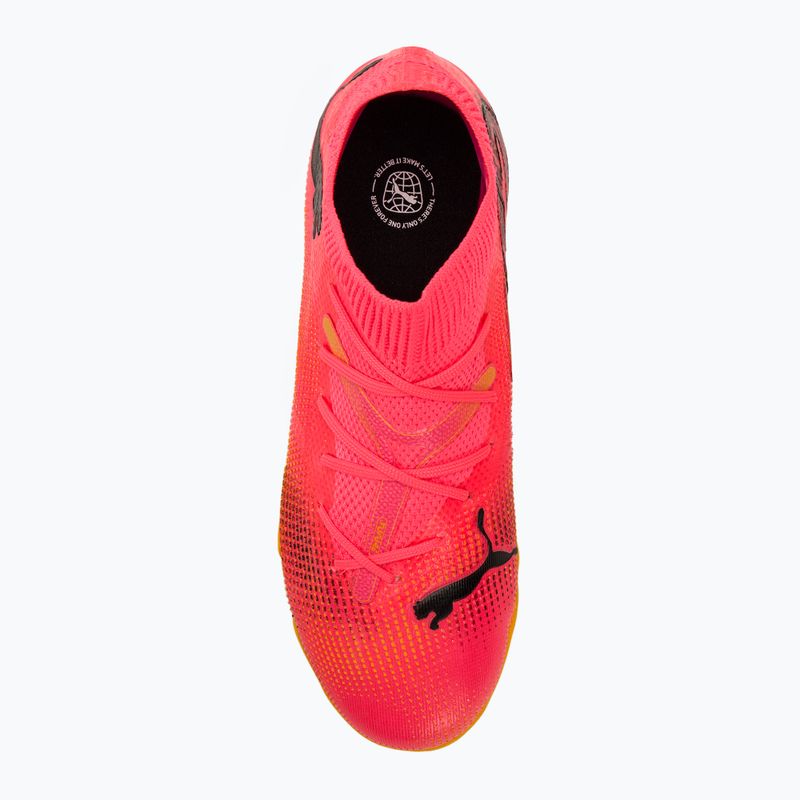 Încălțăminte de fotbal pentru copii PUMA Future 7 Match TT + Mid Jr sunset glow/puma black/sun stream