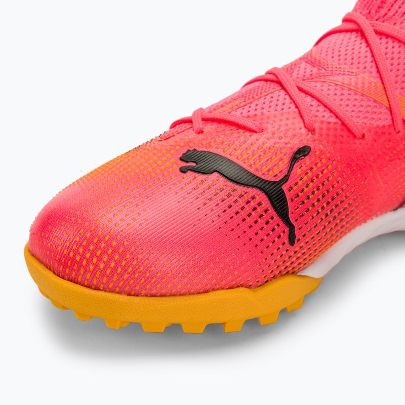 Încălțăminte de fotbal pentru copii PUMA Future 7 Match TT + Mid Jr sunset glow/puma black/sun stream