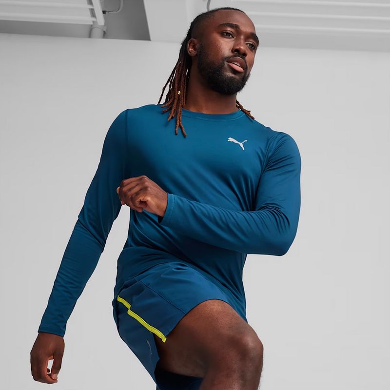 Longsleeve de alergat pentru bărbați PUMA Run Cloudspun blue 3