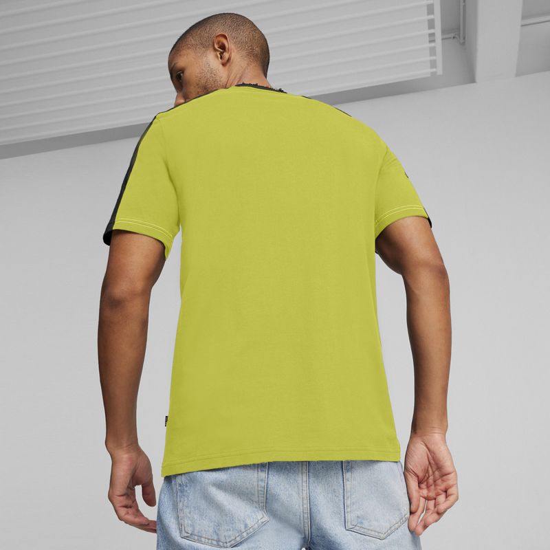 Tricou pentru bărbați PUMA ESS+ Block Tee puma black/lime sheen