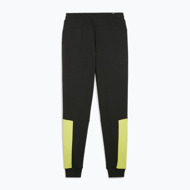 Pantaloni pentru bărbați PUMA ESS+ Block Sweatpants TR puma black/lime sheen 2