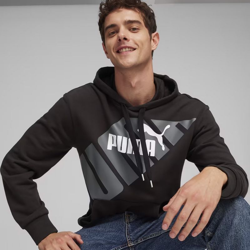 Bluză pentru bărbați PUMA Power Graphic Hoodie TR puma black 3