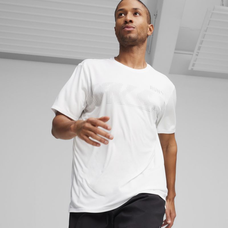 Tricou de alergat pentru bărbați PUMA Run Favorite Graphic white