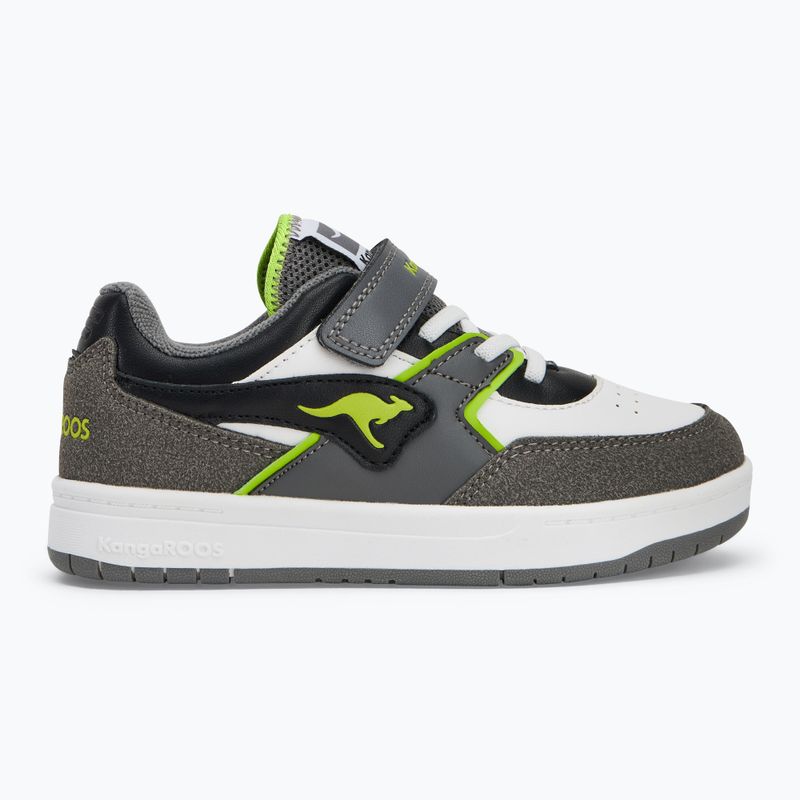 Pantofi pentru copii KangaROOS K-CP Bounder EV gri oțel/verde neon 2
