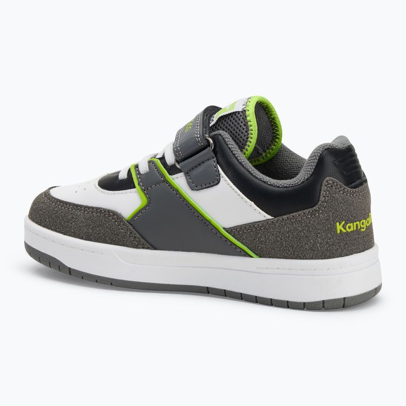 Pantofi pentru copii KangaROOS K-CP Bounder EV gri oțel/verde neon 3