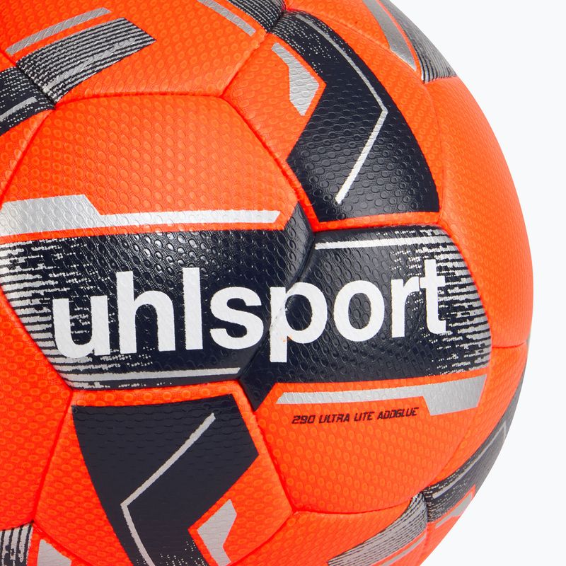 Minge de fotbal uhlsport 290 Ultra Lite Addglue fluo orange/marine/silber mărimea 3 3