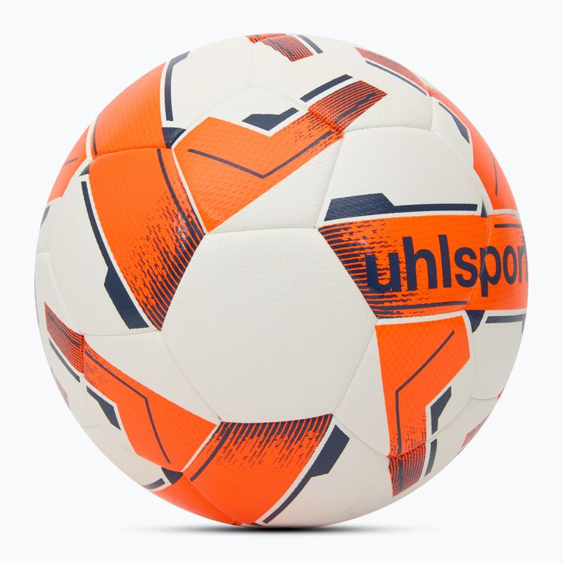 Minge de fotbal uhlsport 290 Ultra Lite Addglue white/fluo orange/navy mărimea 5 2