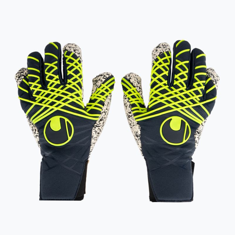 Mănuși de portar uhlsport Prediction Supergrip + HN navy/white/fluo yellow