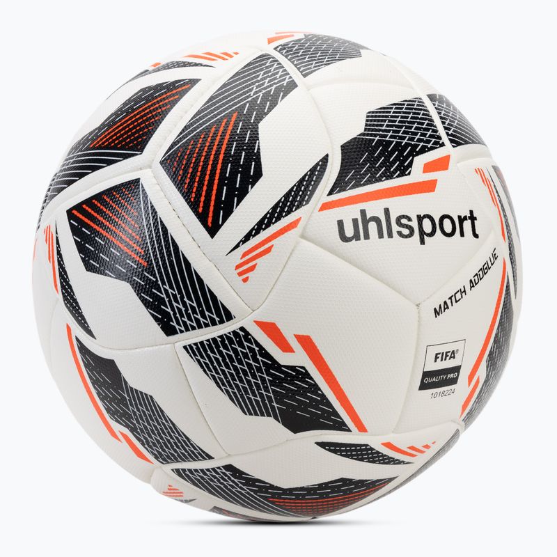 Minge de fotbal uhlsport Match Addglue white/navy/fluo red mărime 5 2
