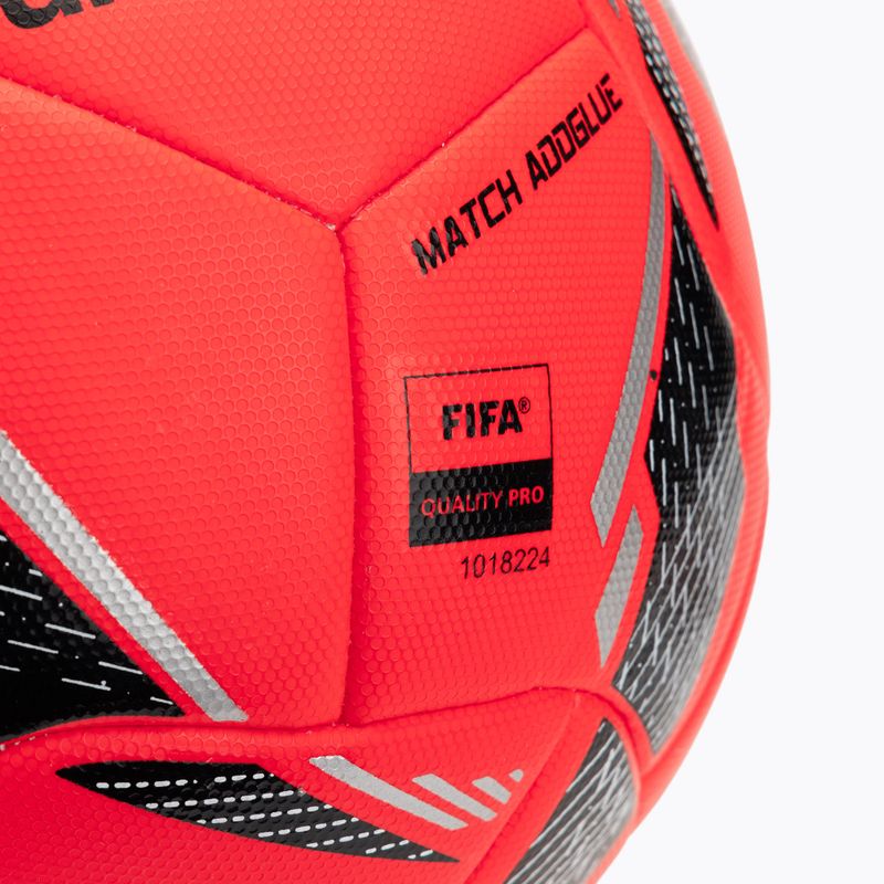 Minge de fotbal uhlsport Match Addglue fluo red/navy/silver mărime 5 3