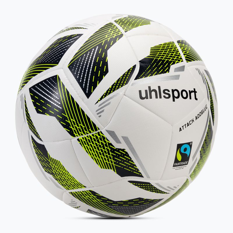 Minge de fotbal uhlsport Match Addglue white/navy fluo yellow mărime 4 2