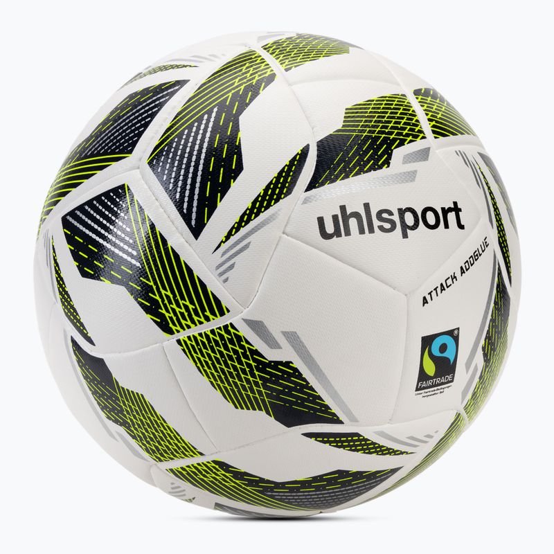 Minge de fotbal uhlsport Match Addglue white/navy/fluo yellow mărime 5 2