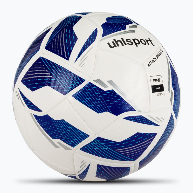 Minge de fotbal uhlsport Attack Addglue white/dark blue/blue mărime 5 2